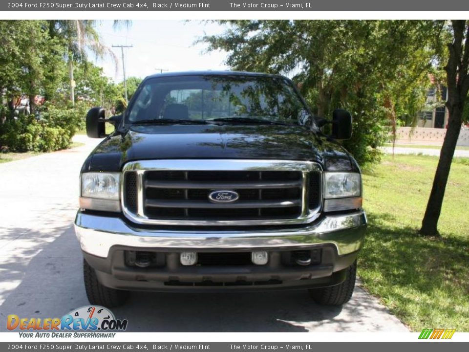2004 Ford F250 Super Duty Lariat Crew Cab 4x4 Black / Medium Flint Photo #16