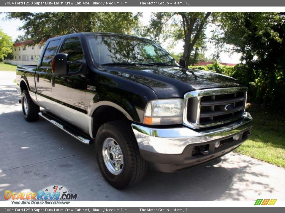 2004 Ford F250 Super Duty Lariat Crew Cab 4x4 Black / Medium Flint Photo #17