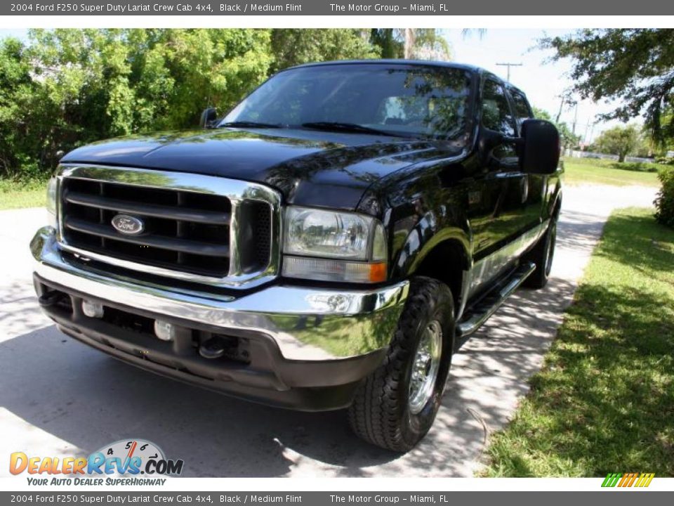 2004 Ford F250 Super Duty Lariat Crew Cab 4x4 Black / Medium Flint Photo #18