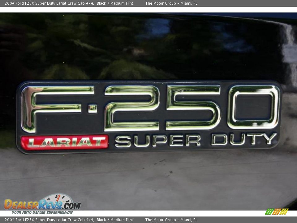 2004 Ford F250 Super Duty Lariat Crew Cab 4x4 Black / Medium Flint Photo #32