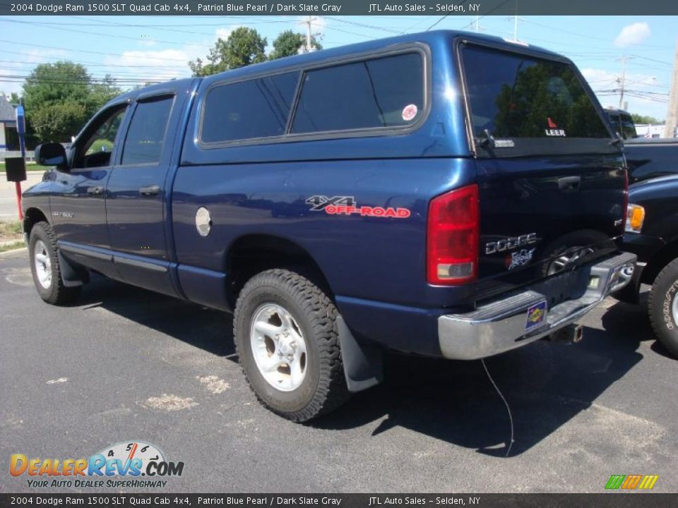 2004 Dodge Ram 1500 SLT Quad Cab 4x4 Patriot Blue Pearl / Dark Slate Gray Photo #4