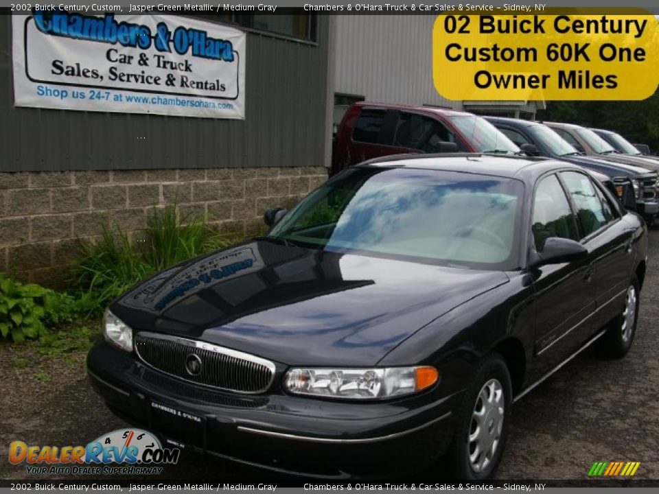 2002 Buick Century Custom Jasper Green Metallic / Medium Gray Photo #1