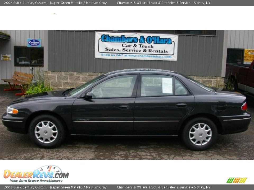 2002 Buick Century Custom Jasper Green Metallic / Medium Gray Photo #2