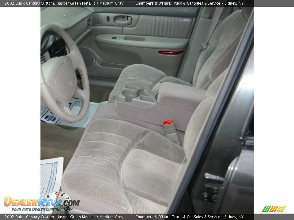 2002 Buick Century Custom Jasper Green Metallic / Medium Gray Photo #3