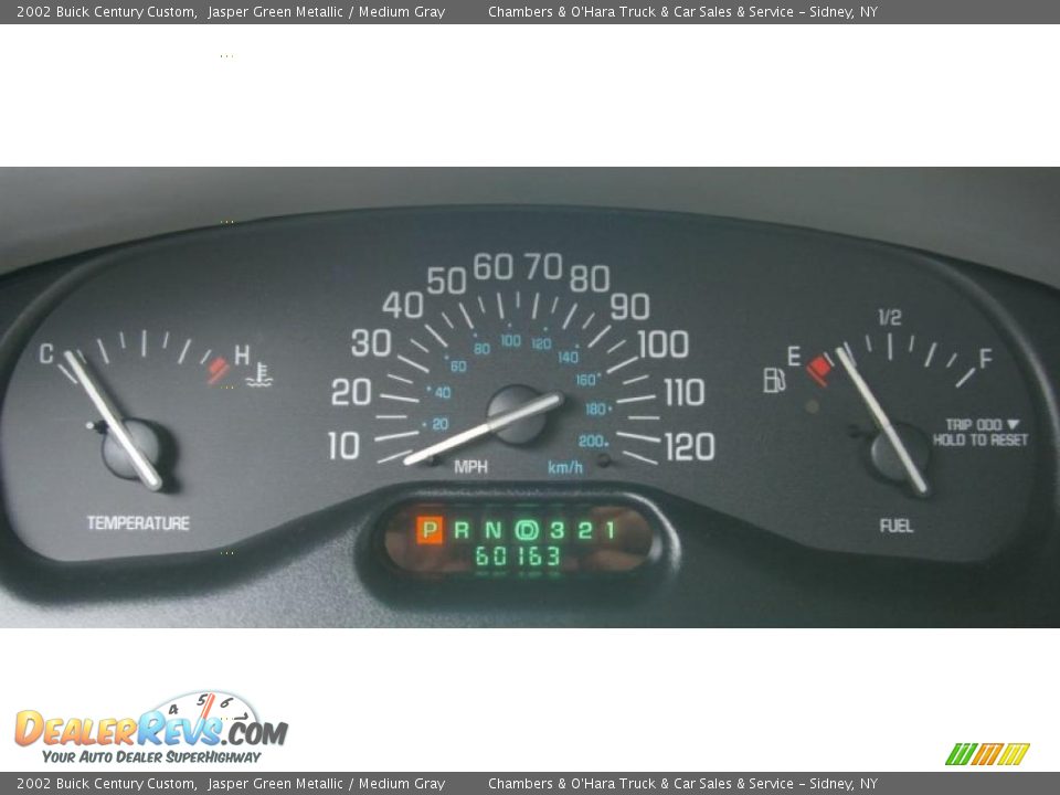 2002 Buick Century Custom Jasper Green Metallic / Medium Gray Photo #5