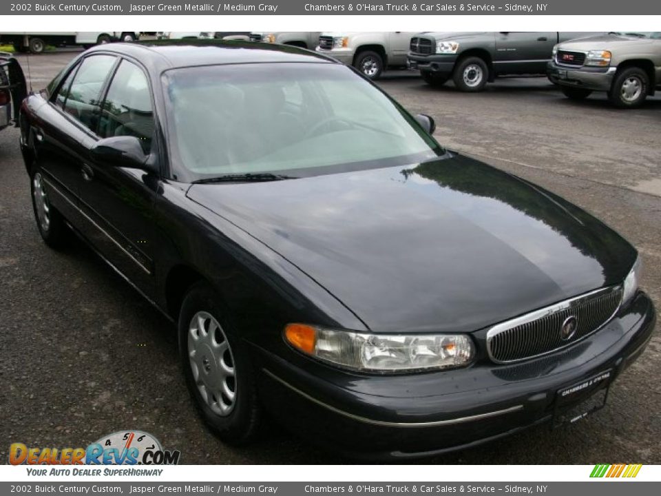 2002 Buick Century Custom Jasper Green Metallic / Medium Gray Photo #12