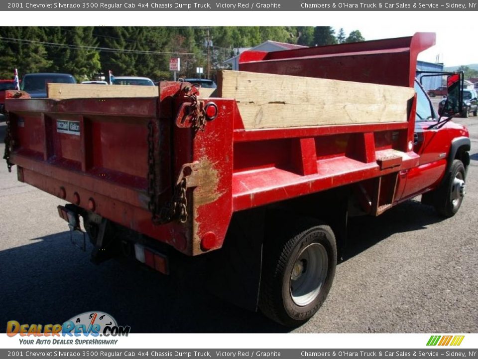 2001 Chevrolet Silverado 3500 Regular Cab 4x4 Chassis Dump Truck Victory Red / Graphite Photo #9