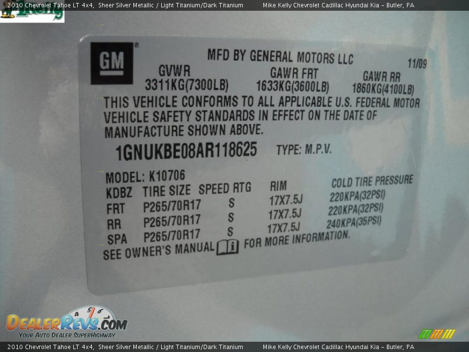 2010 Chevrolet Tahoe LT 4x4 Sheer Silver Metallic / Light Titanium/Dark Titanium Photo #10