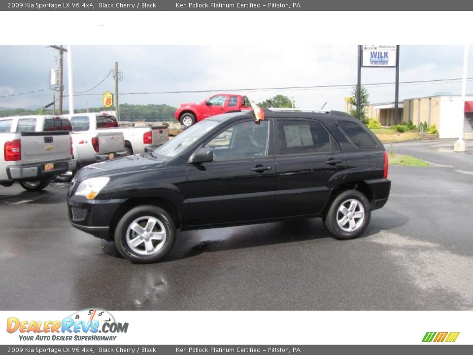 2009 Kia Sportage LX V6 4x4 Black Cherry / Black Photo #1