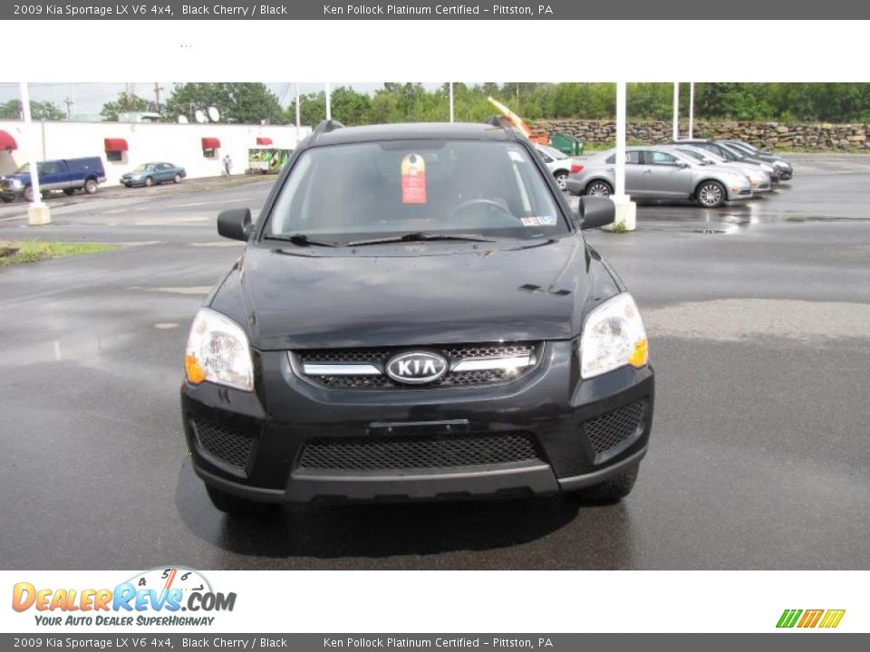 2009 Kia Sportage LX V6 4x4 Black Cherry / Black Photo #3