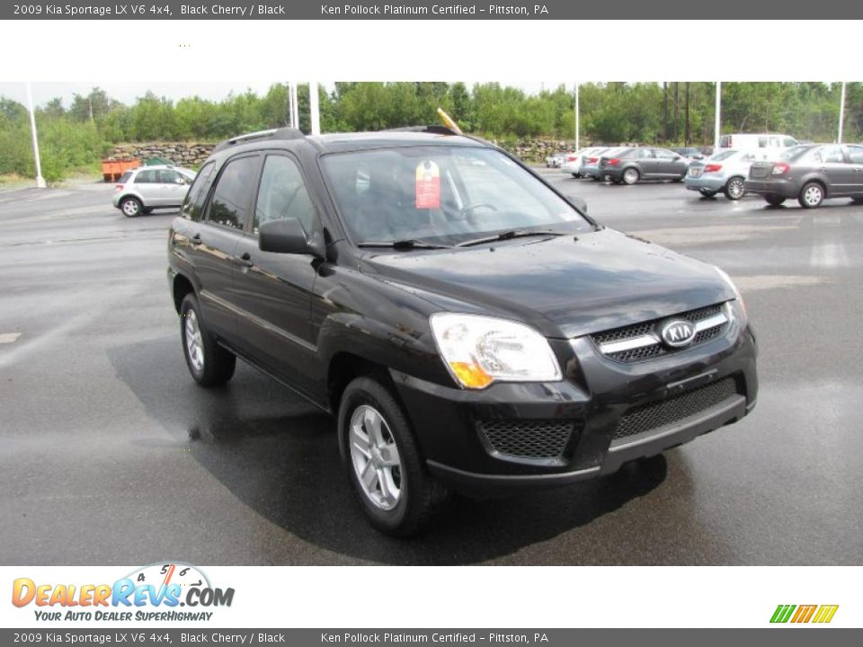 2009 Kia Sportage LX V6 4x4 Black Cherry / Black Photo #4