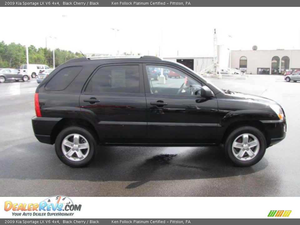 2009 Kia Sportage LX V6 4x4 Black Cherry / Black Photo #5