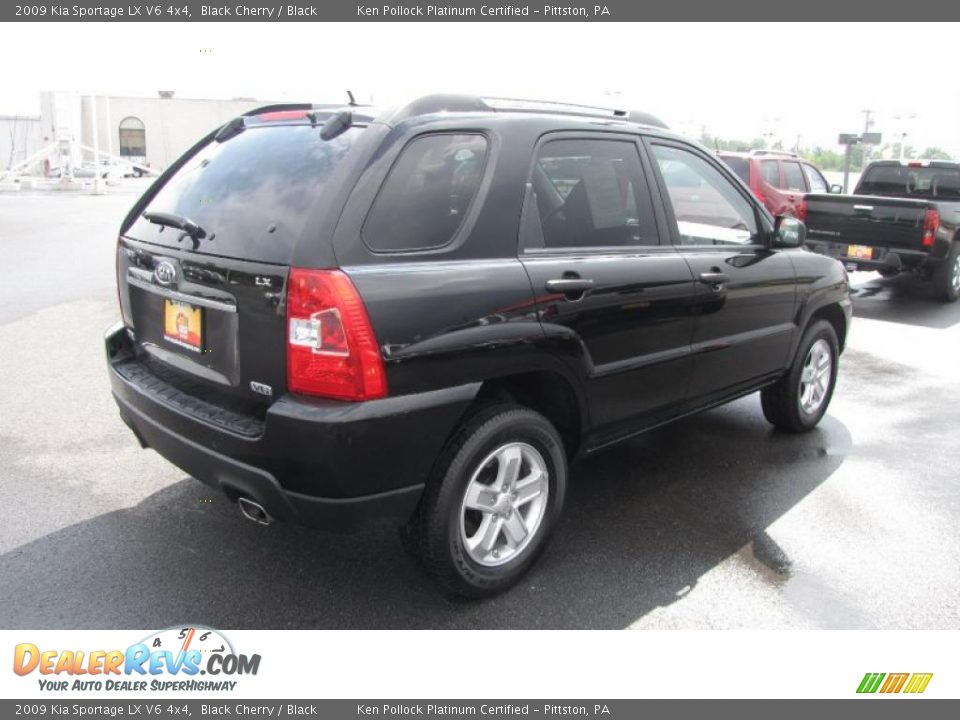 2009 Kia Sportage LX V6 4x4 Black Cherry / Black Photo #6