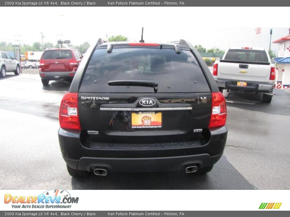 2009 Kia Sportage LX V6 4x4 Black Cherry / Black Photo #7