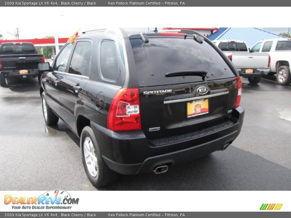 2009 Kia Sportage LX V6 4x4 Black Cherry / Black Photo #8