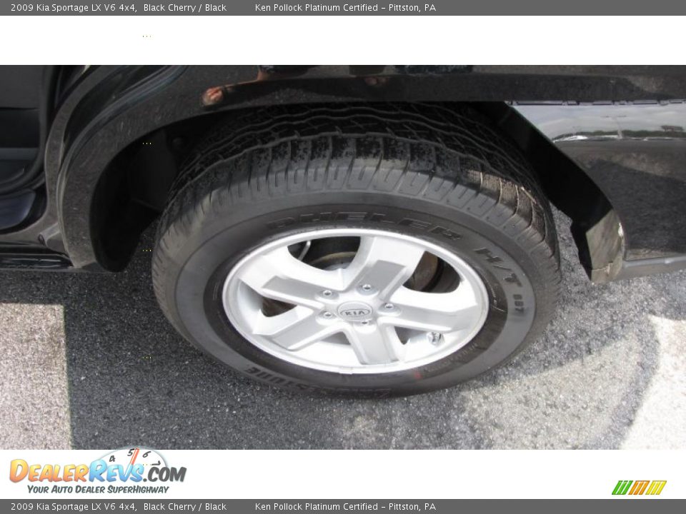 2009 Kia Sportage LX V6 4x4 Black Cherry / Black Photo #10