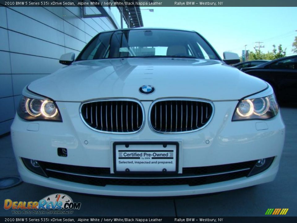 2010 BMW 5 Series 535i xDrive Sedan Alpine White / Ivory White/Black Nappa Leather Photo #2