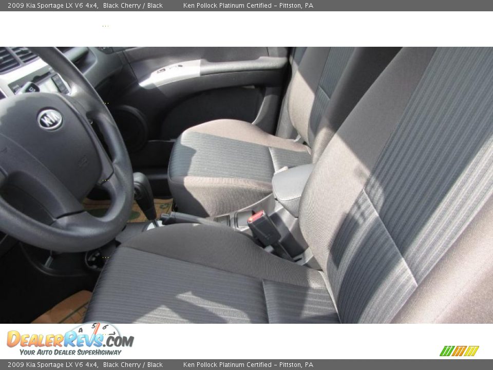 2009 Kia Sportage LX V6 4x4 Black Cherry / Black Photo #13