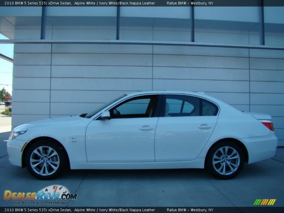 2010 BMW 5 Series 535i xDrive Sedan Alpine White / Ivory White/Black Nappa Leather Photo #3