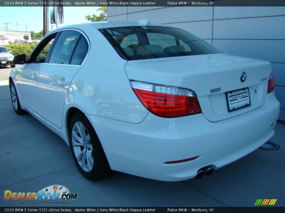 2010 BMW 5 Series 535i xDrive Sedan Alpine White / Ivory White/Black Nappa Leather Photo #4