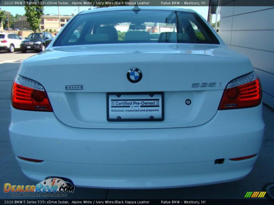 2010 BMW 5 Series 535i xDrive Sedan Alpine White / Ivory White/Black Nappa Leather Photo #5