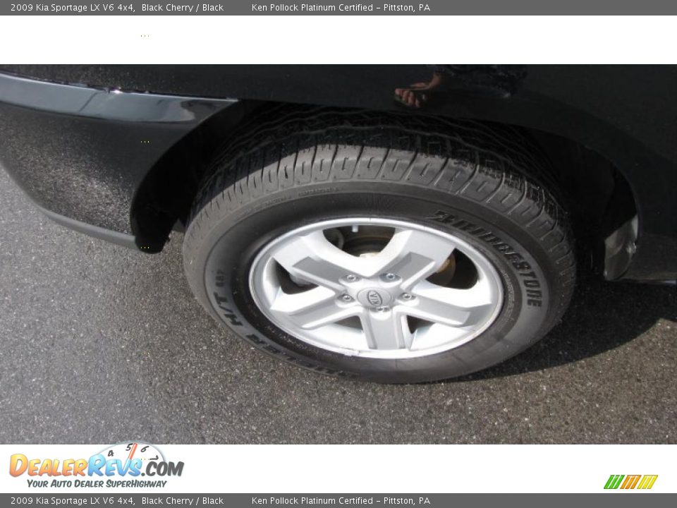 2009 Kia Sportage LX V6 4x4 Black Cherry / Black Photo #15