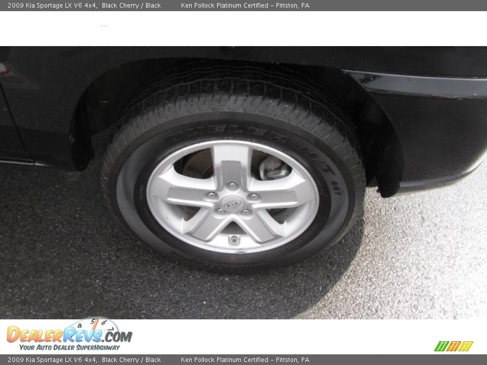 2009 Kia Sportage LX V6 4x4 Black Cherry / Black Photo #16