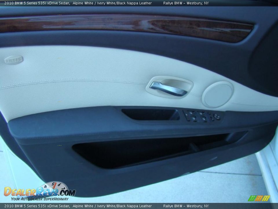 2010 BMW 5 Series 535i xDrive Sedan Alpine White / Ivory White/Black Nappa Leather Photo #7