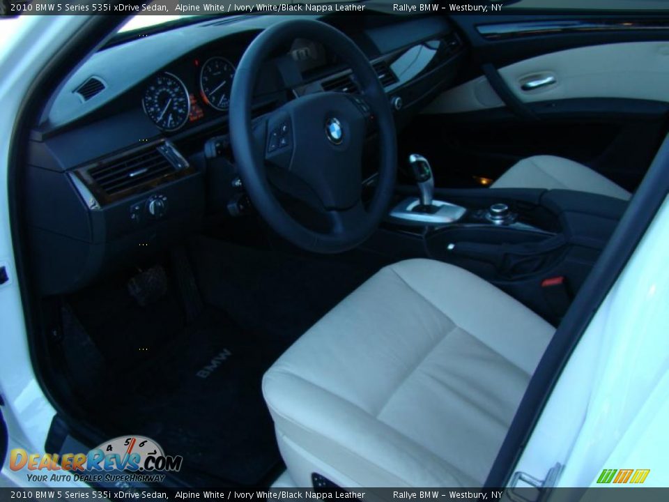 2010 BMW 5 Series 535i xDrive Sedan Alpine White / Ivory White/Black Nappa Leather Photo #10