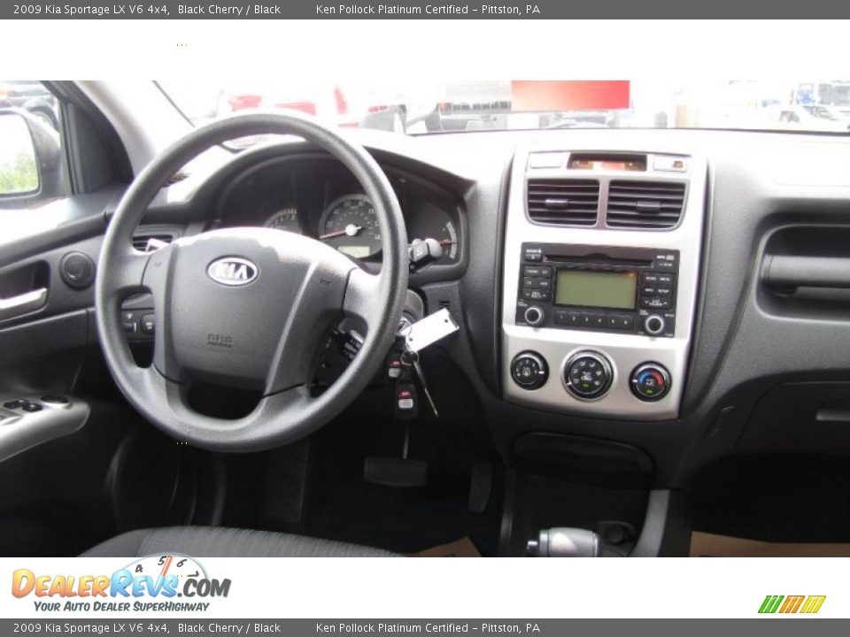 2009 Kia Sportage LX V6 4x4 Black Cherry / Black Photo #21