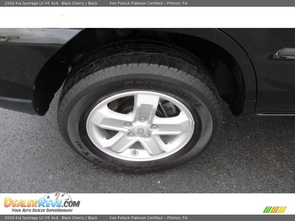 2009 Kia Sportage LX V6 4x4 Black Cherry / Black Photo #22