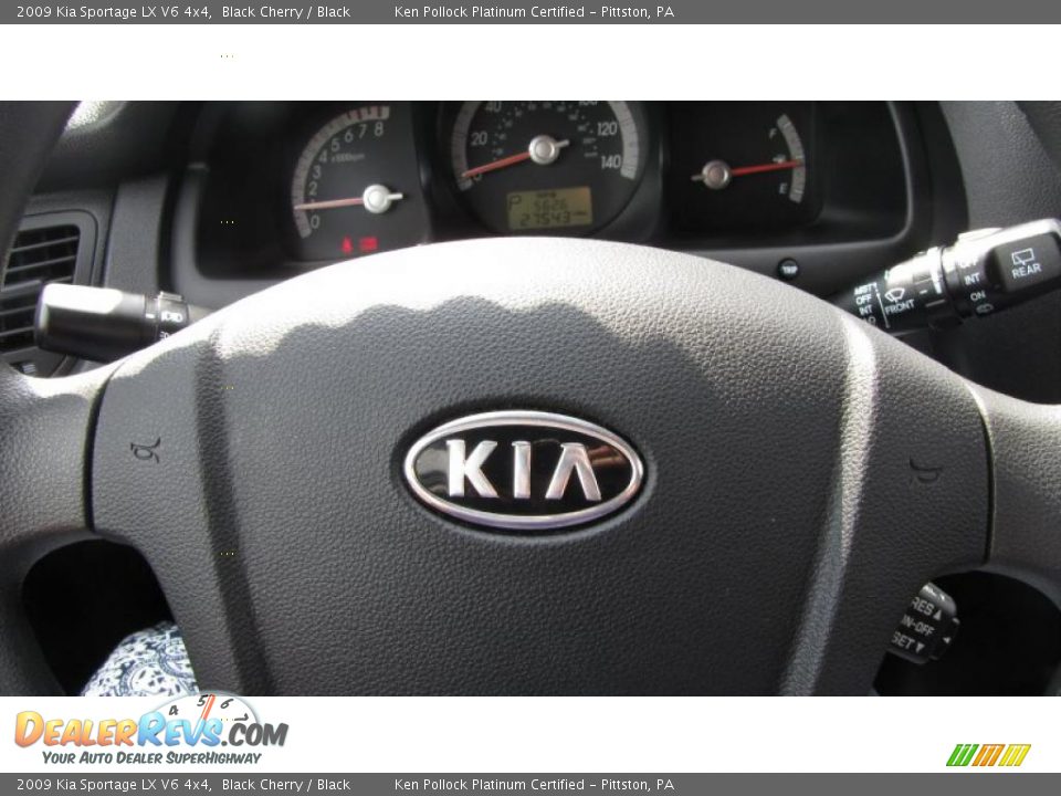2009 Kia Sportage LX V6 4x4 Black Cherry / Black Photo #23