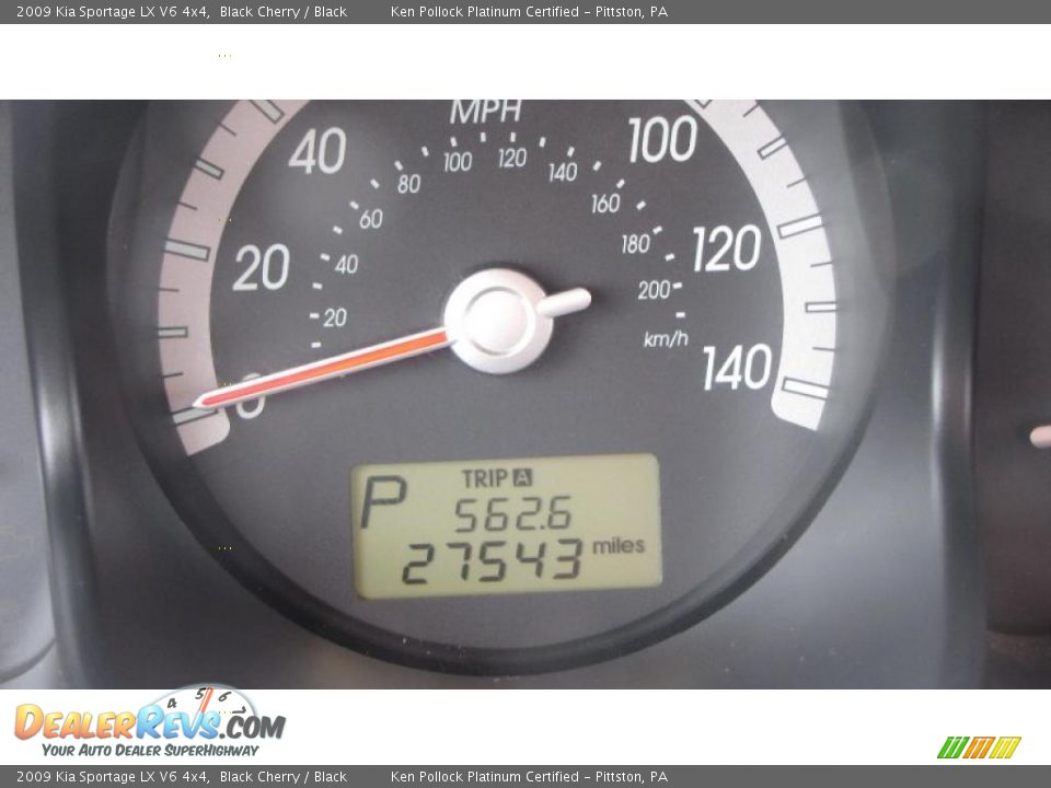 2009 Kia Sportage LX V6 4x4 Black Cherry / Black Photo #24