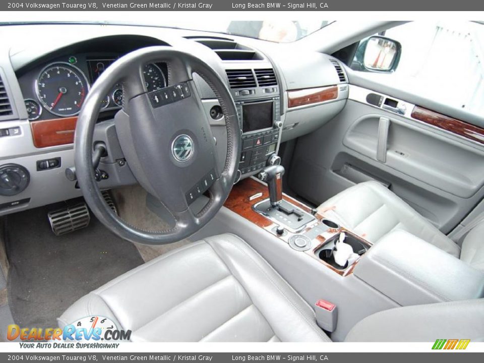 2004 Volkswagen Touareg V8 Venetian Green Metallic / Kristal Gray Photo #4
