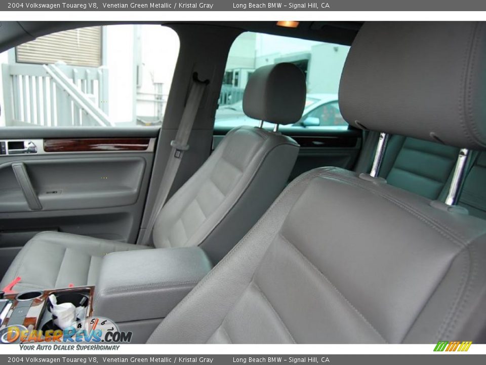 2004 Volkswagen Touareg V8 Venetian Green Metallic / Kristal Gray Photo #5