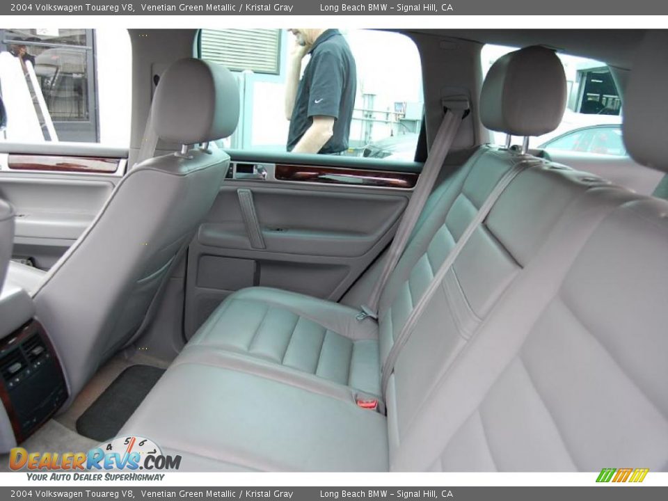 2004 Volkswagen Touareg V8 Venetian Green Metallic / Kristal Gray Photo #6