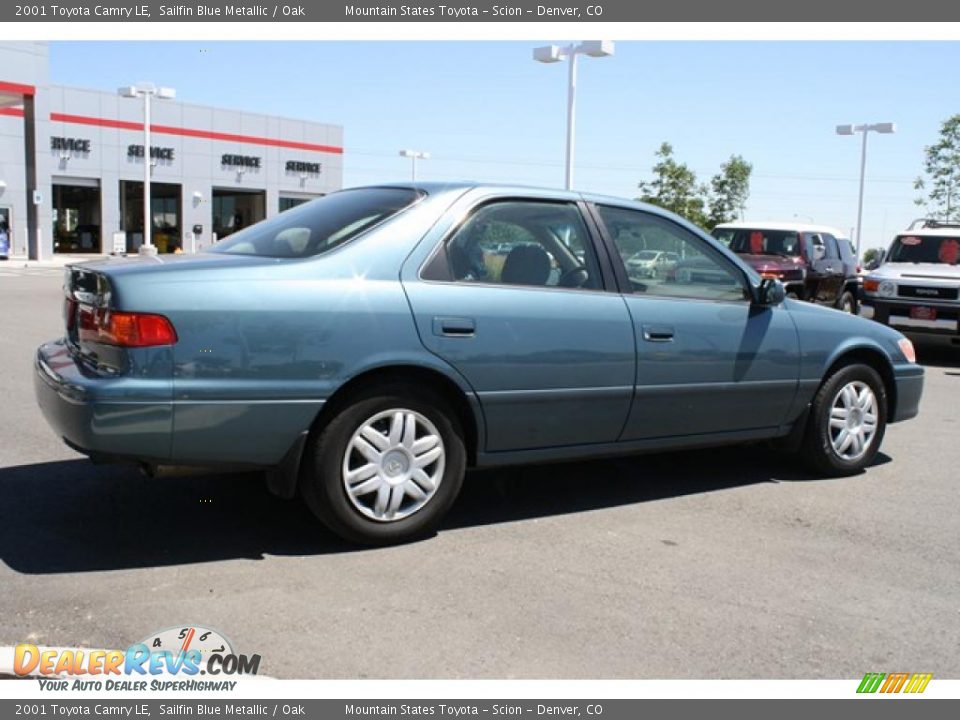 2001 Toyota Camry LE Sailfin Blue Metallic / Oak Photo #2