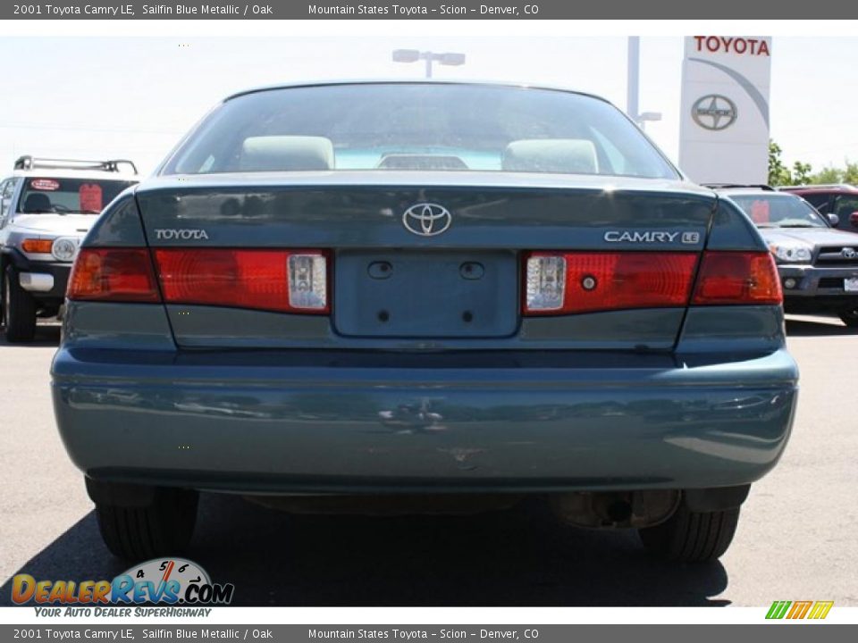 2001 Toyota Camry LE Sailfin Blue Metallic / Oak Photo #3