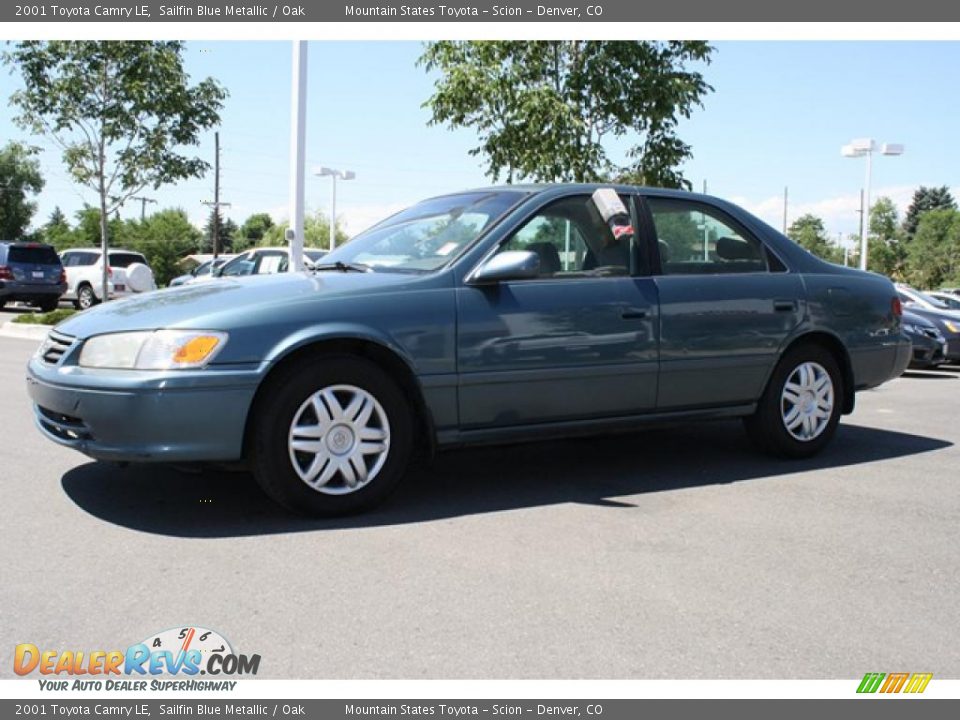 2001 Toyota Camry LE Sailfin Blue Metallic / Oak Photo #6