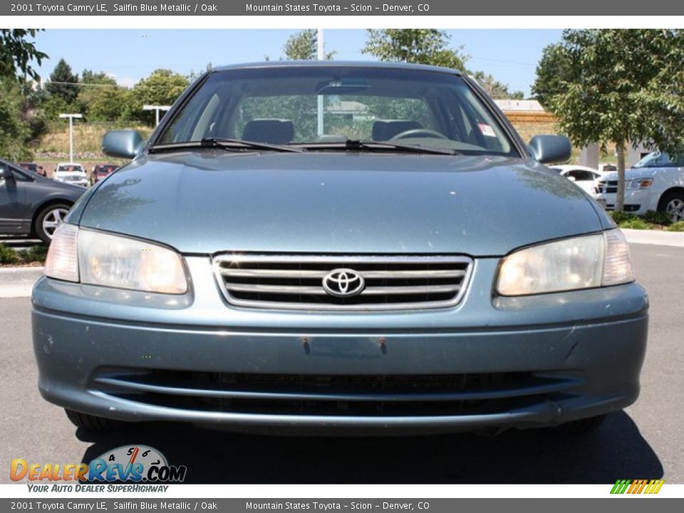 2001 Toyota Camry LE Sailfin Blue Metallic / Oak Photo #7