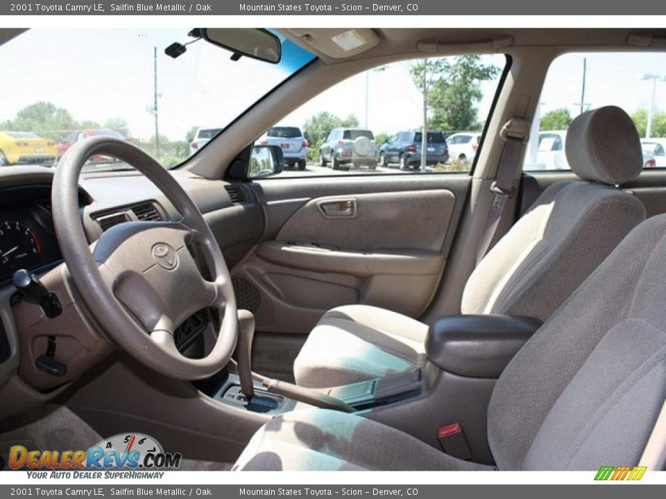 2001 Toyota Camry LE Sailfin Blue Metallic / Oak Photo #10