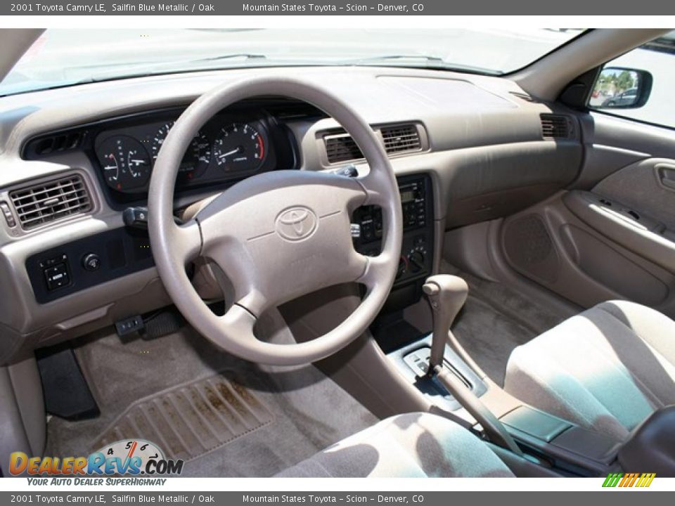 2001 Toyota Camry LE Sailfin Blue Metallic / Oak Photo #15