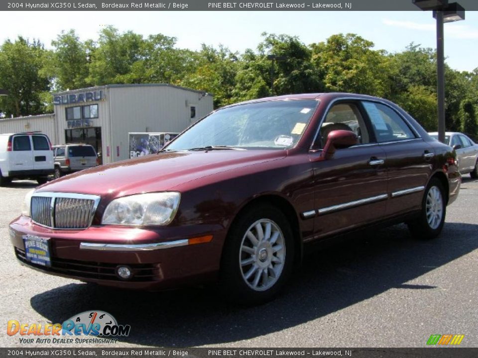 2004 Hyundai XG350 L Sedan Bordeaux Red Metallic / Beige Photo #1