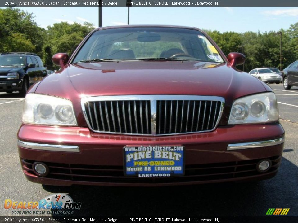 2004 Hyundai XG350 L Sedan Bordeaux Red Metallic / Beige Photo #2
