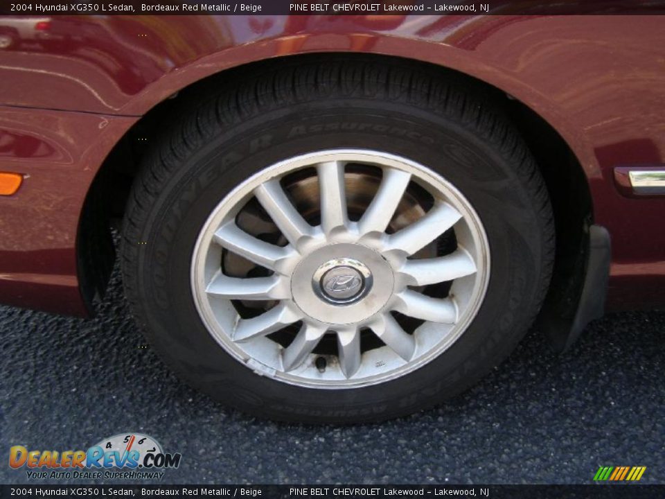 2004 Hyundai XG350 L Sedan Bordeaux Red Metallic / Beige Photo #3