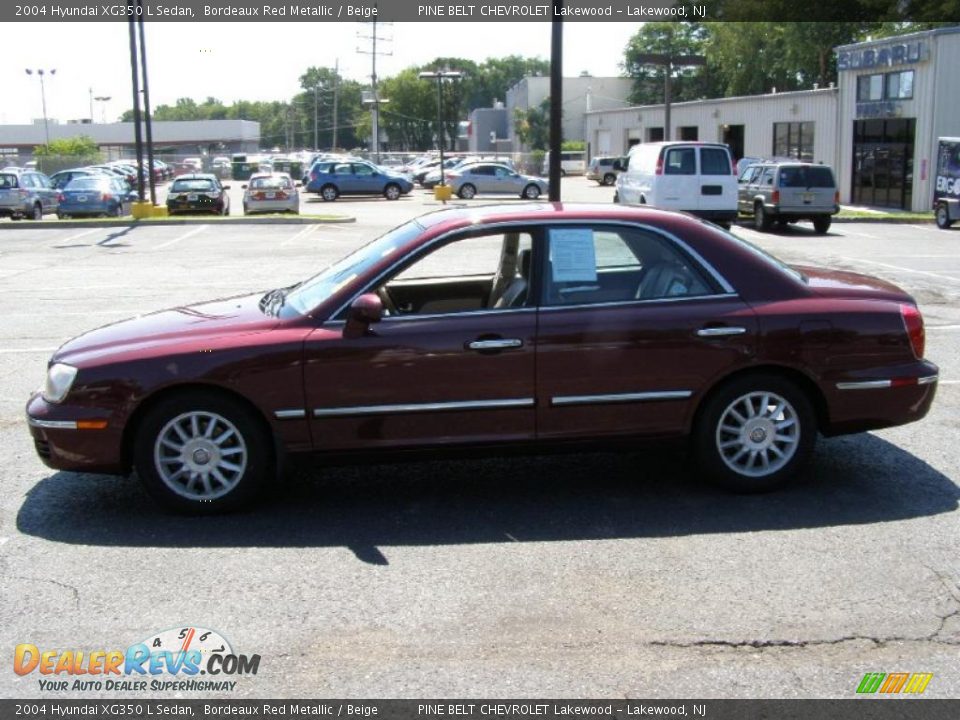 2004 Hyundai XG350 L Sedan Bordeaux Red Metallic / Beige Photo #4