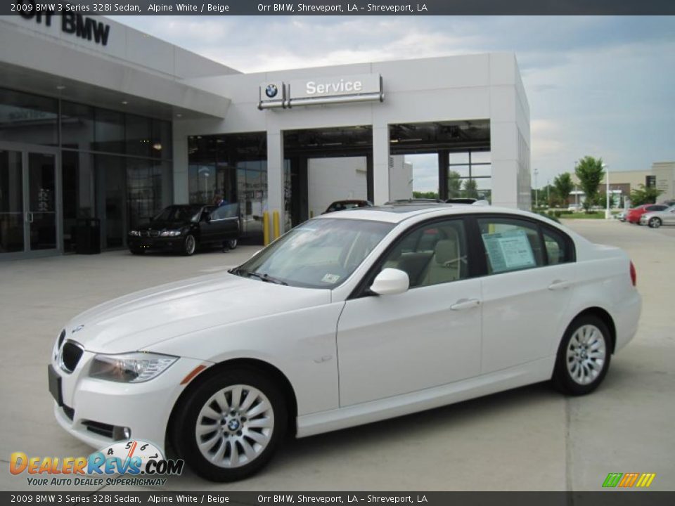 2009 BMW 3 Series 328i Sedan Alpine White / Beige Photo #1