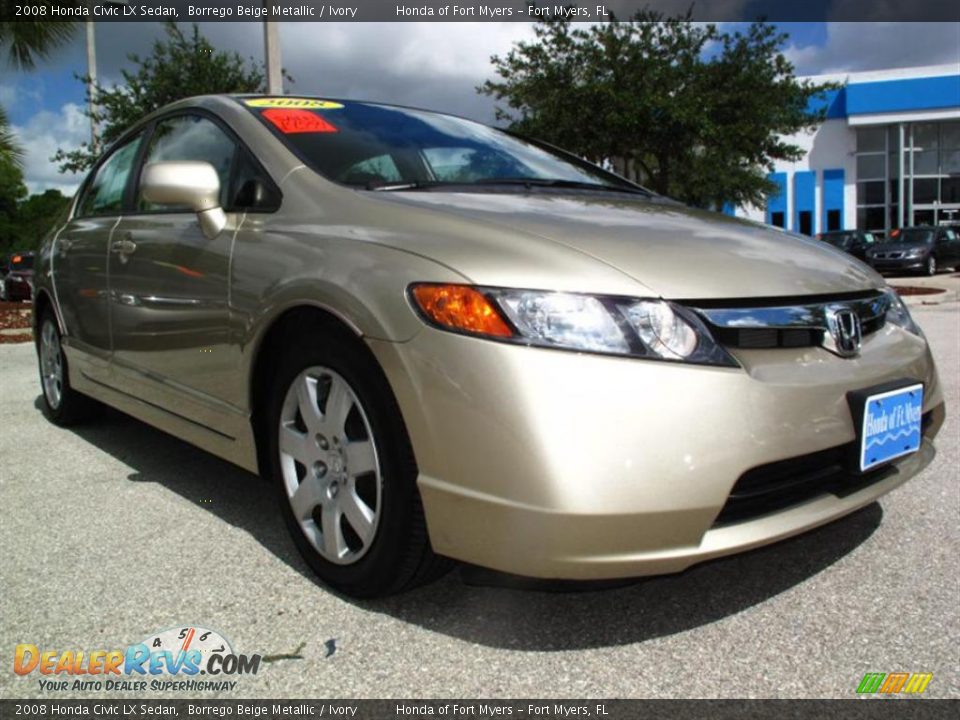 2008 Honda Civic LX Sedan Borrego Beige Metallic / Ivory Photo #1