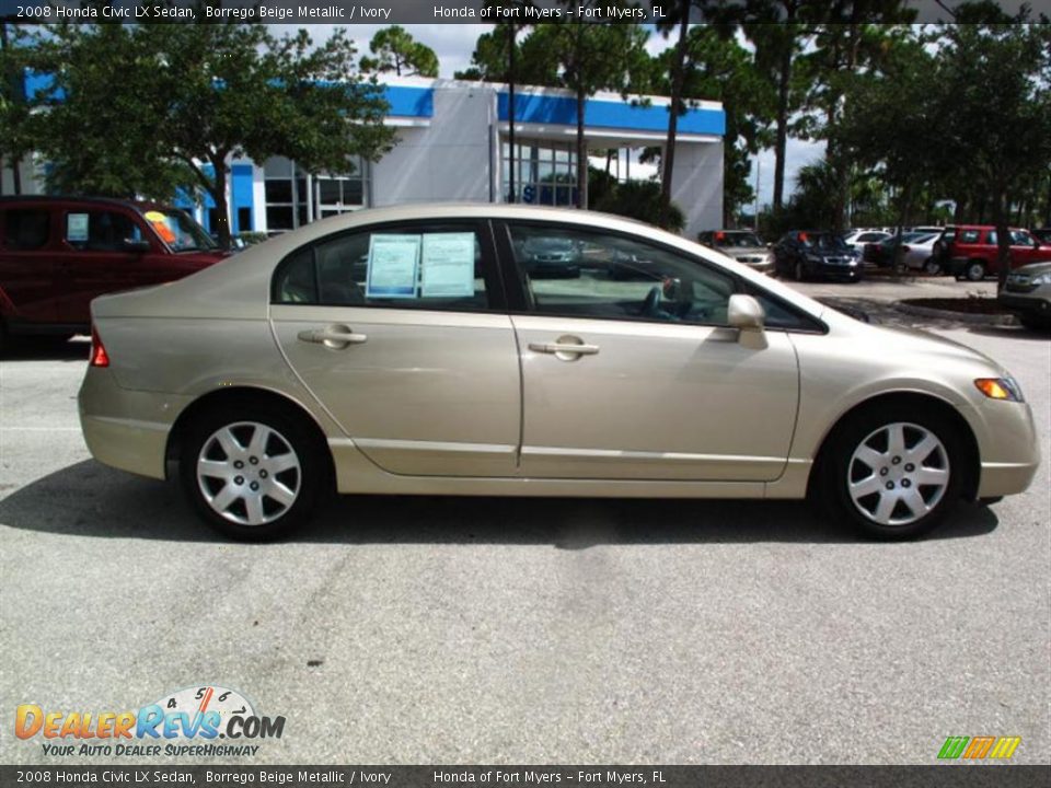 2008 Honda Civic LX Sedan Borrego Beige Metallic / Ivory Photo #2