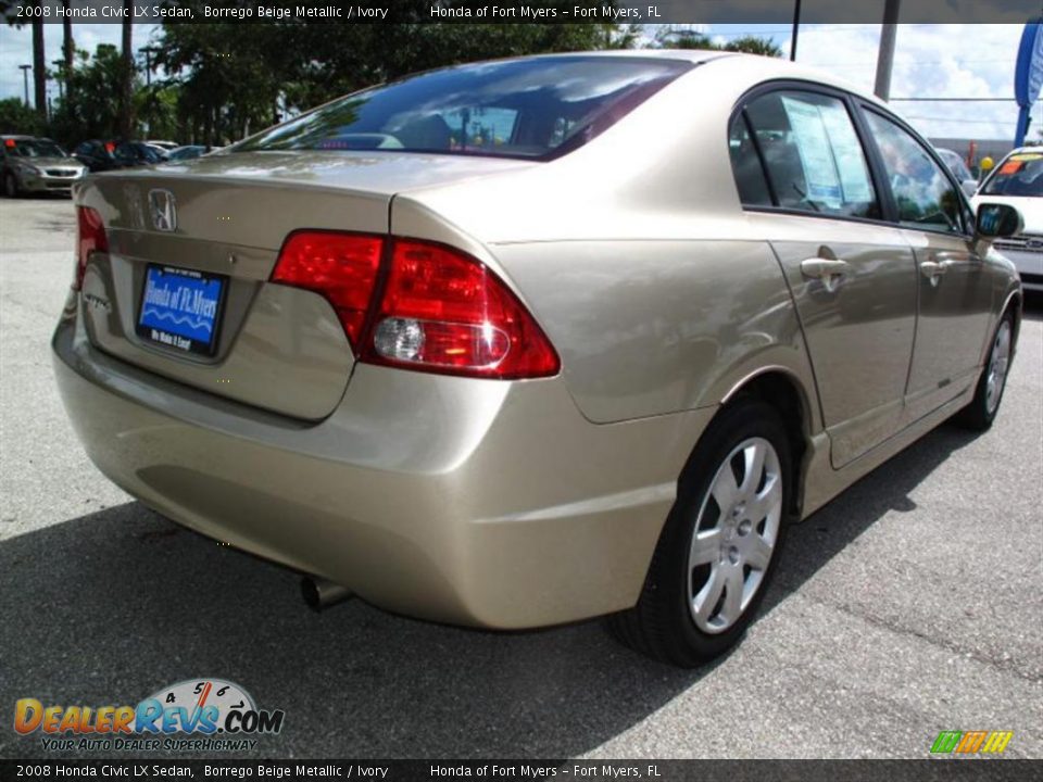 2008 Honda Civic LX Sedan Borrego Beige Metallic / Ivory Photo #3